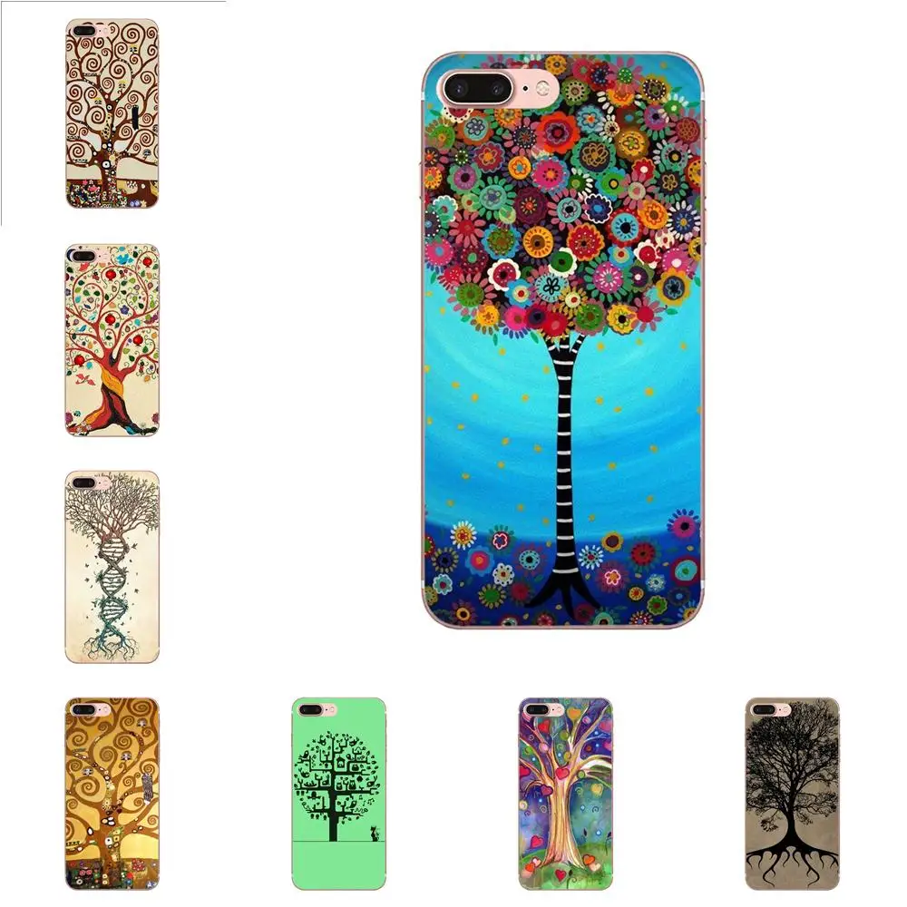 Мягкий резиновый Чехол Klimt Gustav Art Tree Of Life для Apple iPhone 4 4S 5 5C 5S SE 6 6S 7 8 Plus X XS Max