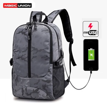 

MAGIC UNION Men Mochila Camouflage Backpack Casual Travel Bag masculine 15.6 inch Laptop Bags Water Resistant School Bookbag