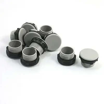 

10Pcs 22mm Black Gray Plastic Panel Plug Cover Cap for Push Button Switch