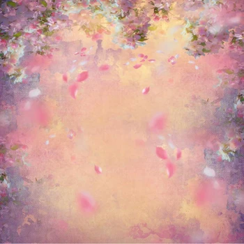 

Floral Backdrop for Newborn Photography Printed Pink Flowers Bokeh Falling Petals Baby Shower Props Kids Girls Photo Backgrounds