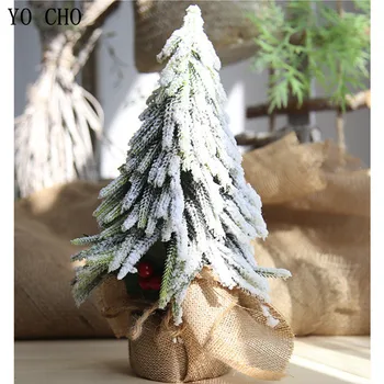 

YO CHO High-end Artificial Flowers Christmas Tree Snowflakes Cedar Ornaments Christmas Party Decor DIY Gift Nature Pine Tower