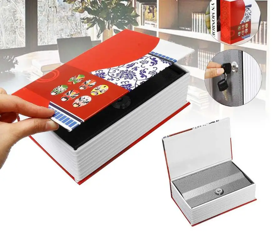 Mini Safe Box Book Books Money Hiddens Secret Box Security Safe Lock Cash Money Coin Storage Jewellery Key Locker For Kid Gift