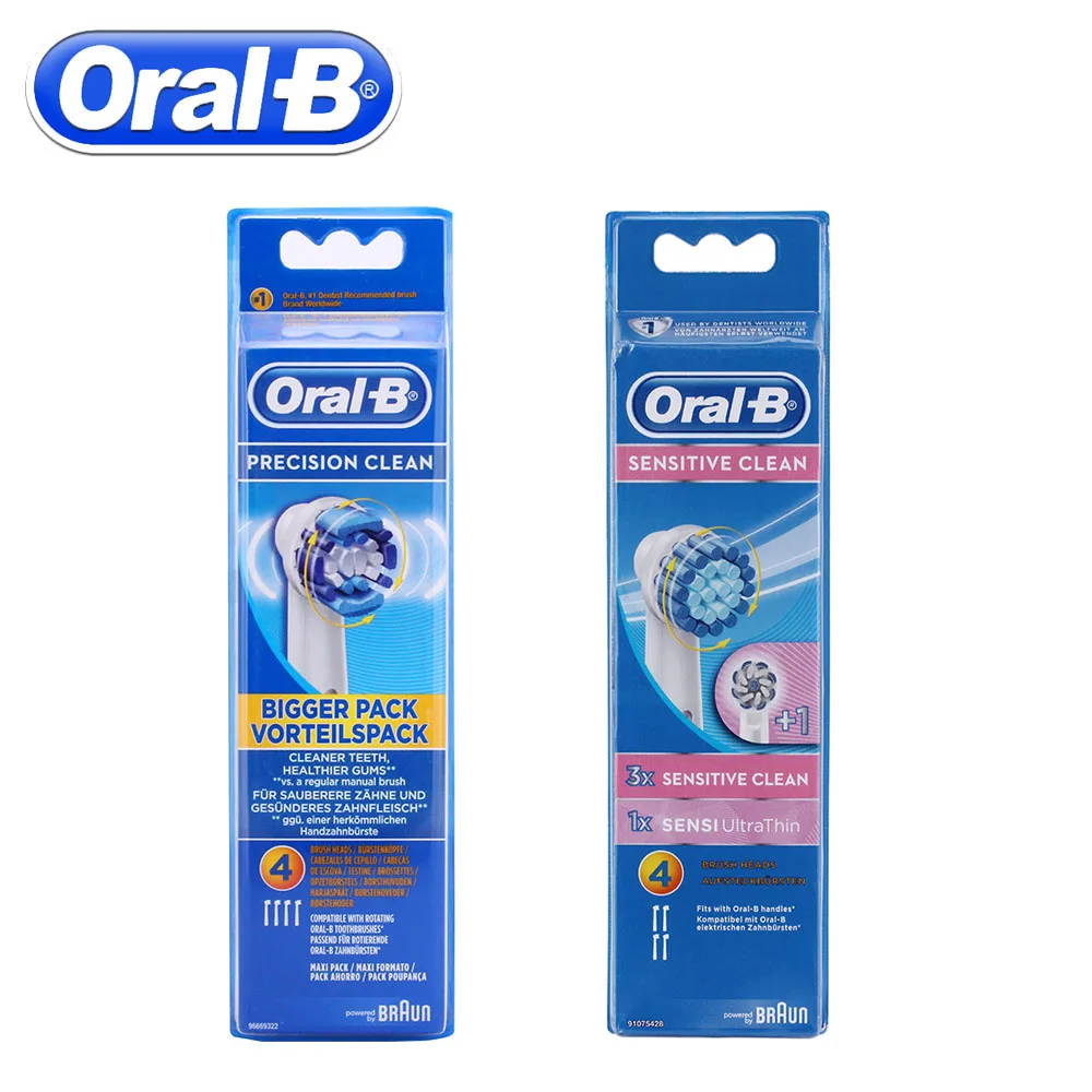 4 шт./упак. Oral B электрические зубные щётки Зубная щётка для Precision Clean вращения