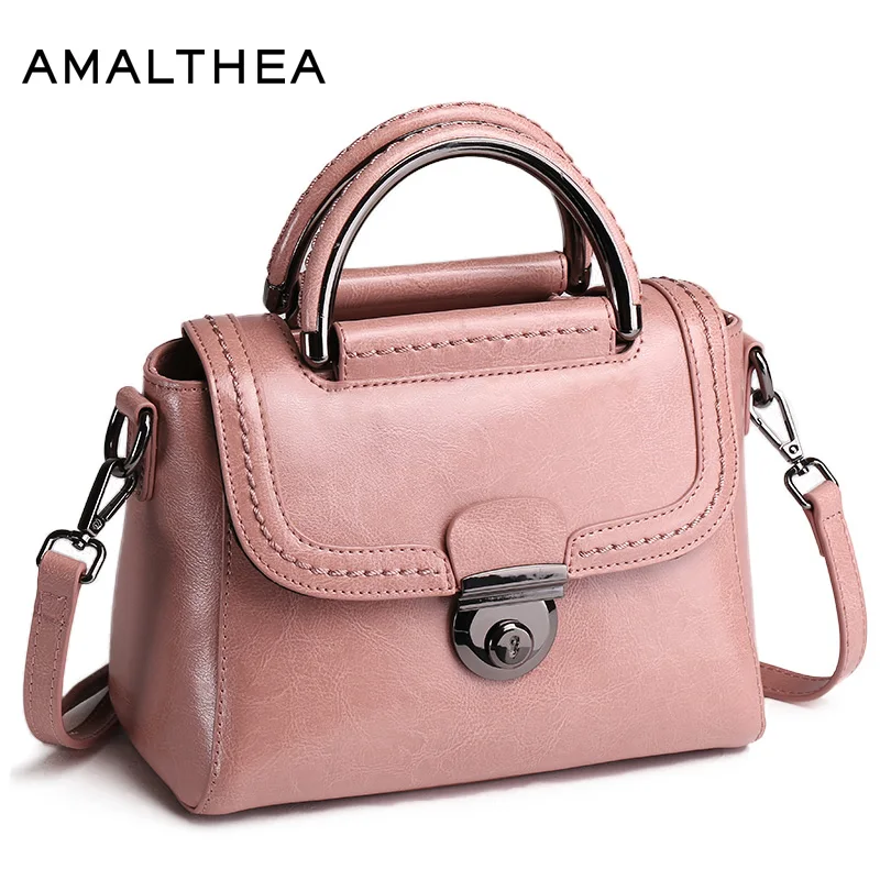 

AMALTHEA Brand Fashion Handbag Luxury Handbags Women Bags Designer Handbags High Quality Shoulder Bag With Solid Color AMAS026