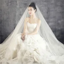 Чистый белый и белый/светло-слоновая кость венчальная Фата свадебная шаль чистая Тонкая ажурная ткань 5 метров длина, 3 метра ширина