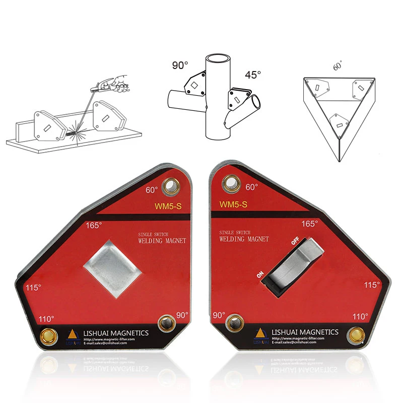 Одиночный переключатель мульти-угол Магнитный сварочный держатель/сильный вкл/выкл неодимовый магнит сварочный зажим WM5-S