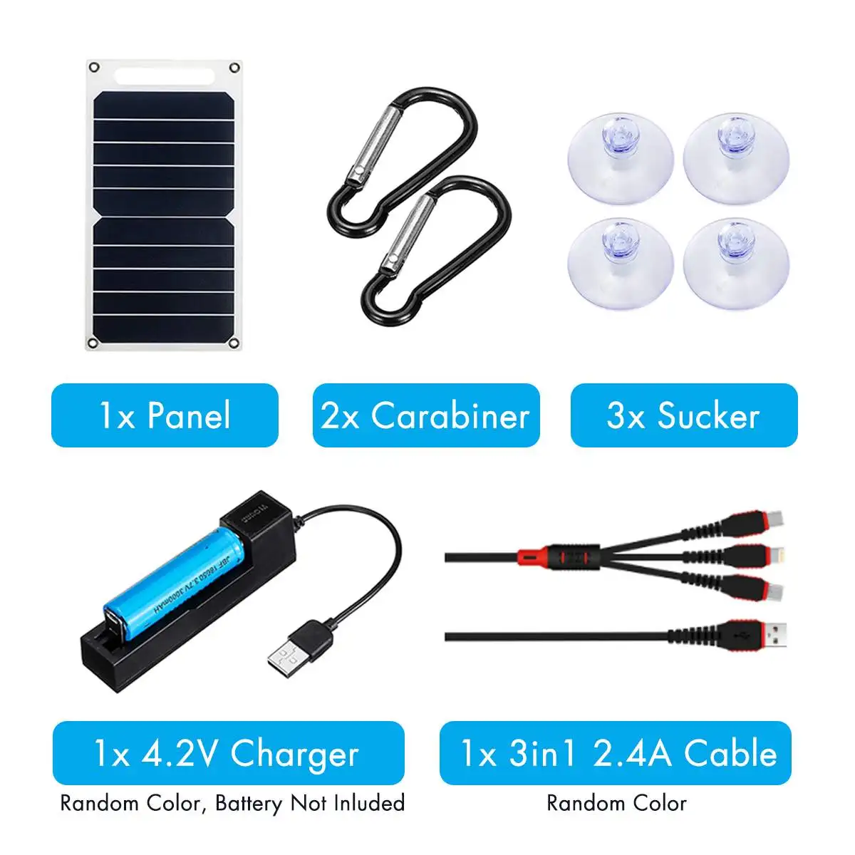 With Charger Cable LEORY Лидер продаж 10 Вт Водонепроницаемый солнечное зарядное устройство на солнечных батареях 6 в USB выходное устройство портативные солнечные панели для смартфонов - Цвет: With Charger Cable