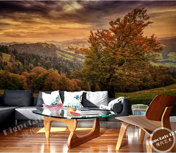 Kustom Foto Wallpaper Musim Gugur Pemandangan Pohon Rumput Untuk Ruang Duduk Bedroom Tv Kustom Foto Wallpaper Musim Gugur Pemandangan Pohon Rumput Untuk Ruang Duduk Bedroom Tv