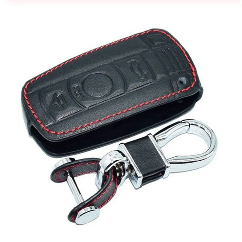 

1 Pc Key Bag Case Car Smart Key Ring Leather Bag For BMW E90 E60 E70 E87 E30 E34 E36 E38 E39 E46 M3 M5 X1 X5 X6 Z4