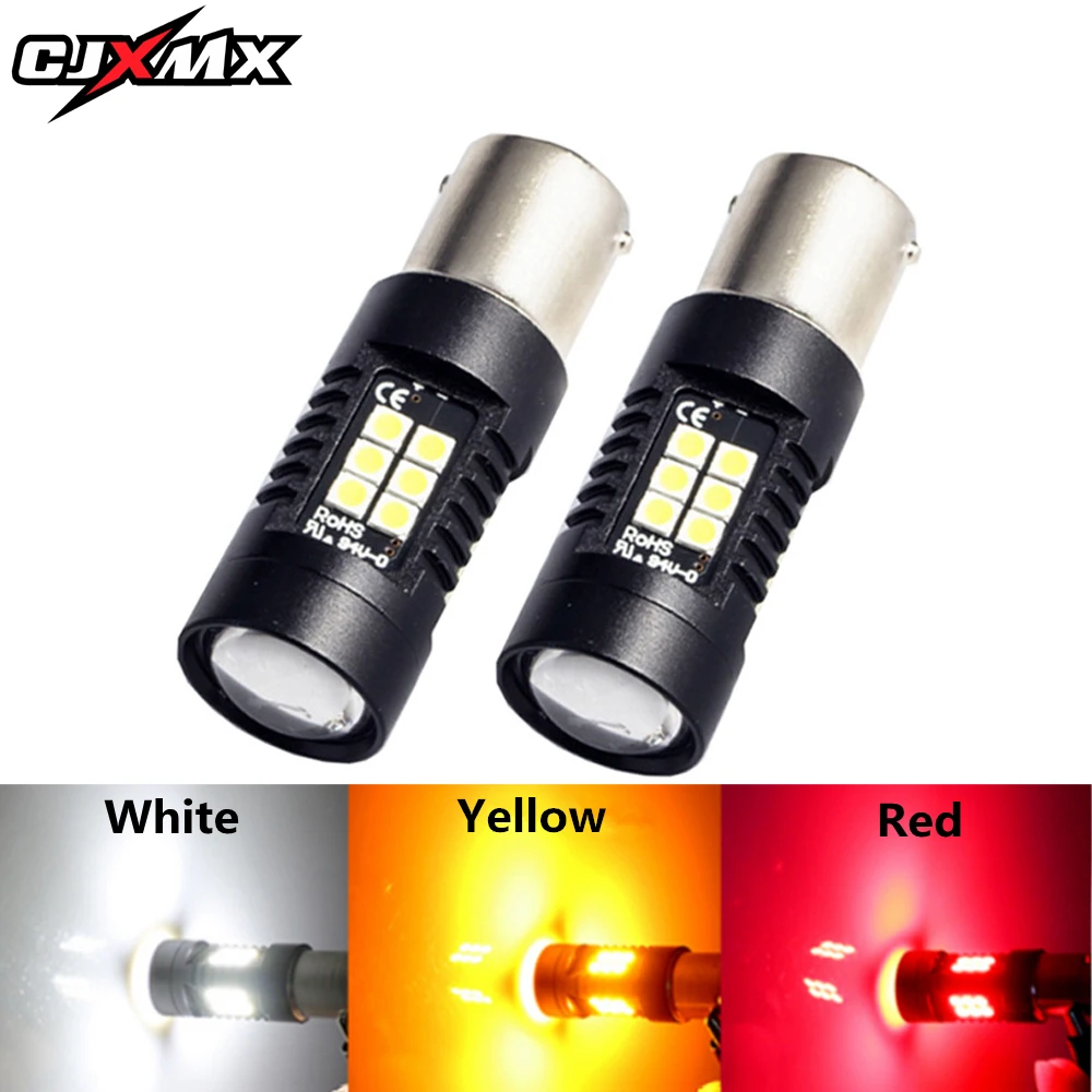 

CJXMX 2Pcs 1156 BA15S P21W LED Bulb 3030SMD 1200LM Turn Signal Reverse Brake Light 12V 24V Car Lights 6000K Automobiles Led Lamp