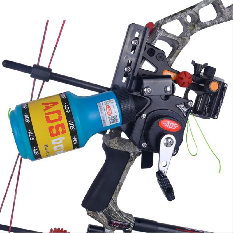 Anúncios de Pesca Usado com Arco Bowfishing Spincast Carretel Máquina Garrafa Corda Aljava Composto Arco Recurvo Acessório 3 Cheap Arco e flecha