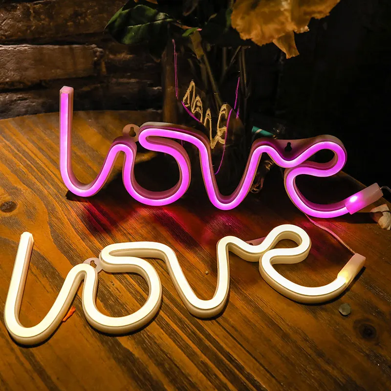 

Nordic Neon Sign Light Neon Light LOVE Night Light USB Wedding Decor Kids Christmas Home Decor Photography LED Neon Light