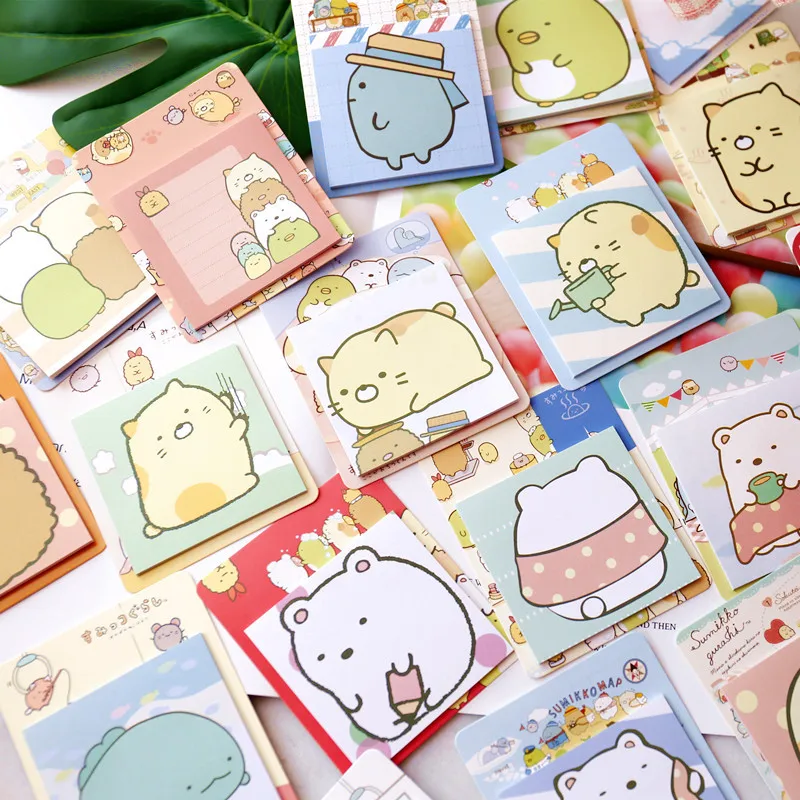 

40 pcs/lot Sumikko Gurashi N Times Memo Pad Cute Self-Adhesive Sticky Notes Bookmark Stationery Label Notepad School Supplies