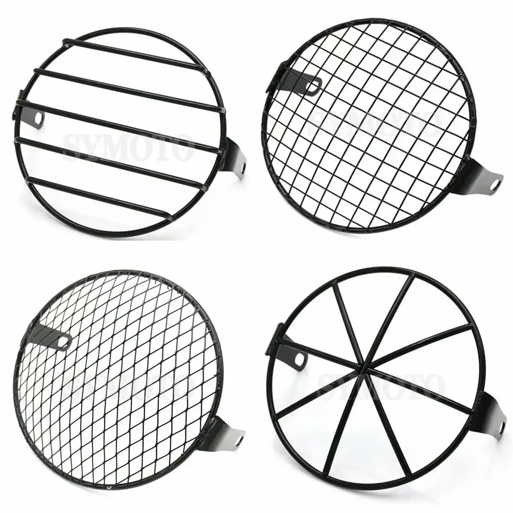 

Universal 7inch Motorcycle Front Headlight Lampshade Mesh Grill Cover Mask Protector Guard Square For CB400SS EN GN CG 125 250