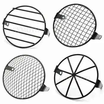 

Universal 7inch Motorcycle Front Headlight Lampshade Mesh Grill Cover Mask Protector Guard Square For CB400SS EN GN CG 125 250