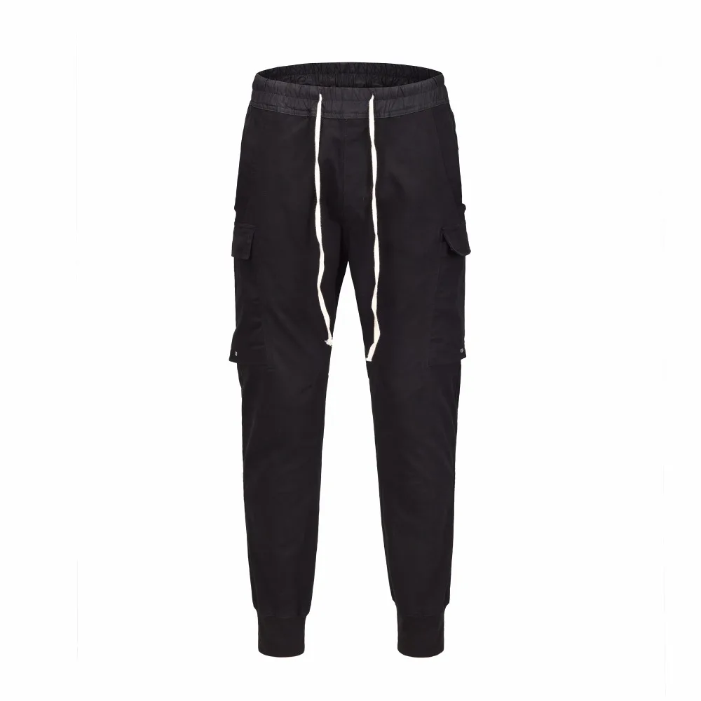 19ss Новые Европа Америка RO Стиль 3D cut тонкие мульти-мешковатые брюки уличные досуг хлопок мужские тренировочные брюки