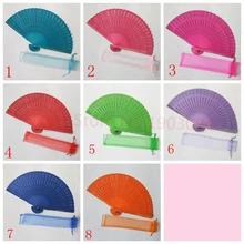 Красочные ручной вентилятор дерево, индивидуальный свадебный подарок для гостей, на заказ обручение подарки вечерние, принт невеста жених имя и Дата