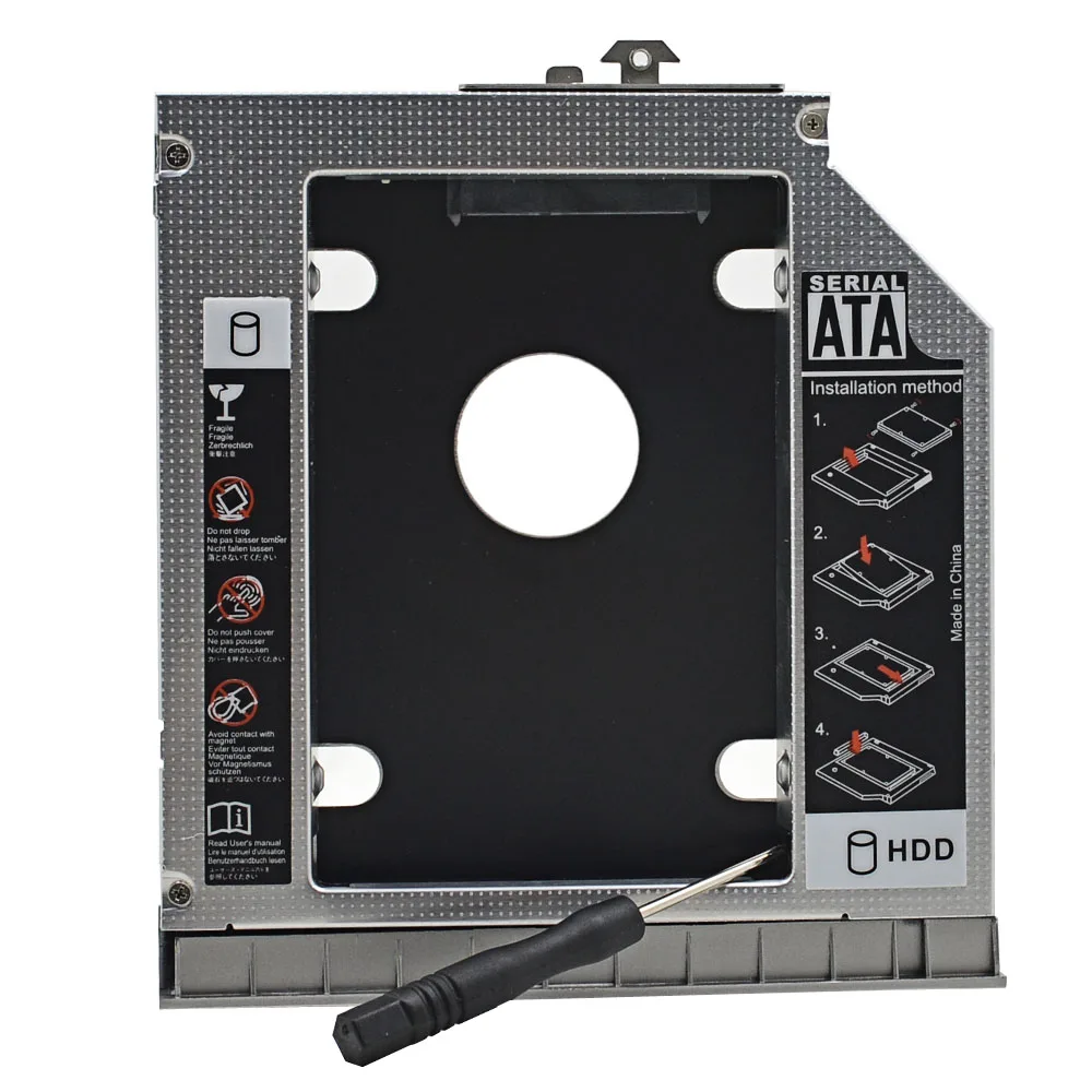 Для HP EliteBook 8470P 8460W 8460P 8470W Optibay 2nd HDD Caddy 12 7 мм SATA3.0 для 2 5 ''SSD DVD чехол Корпус
