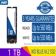 WD Blue 1 ТБ M.2 твердотельный накопитель(SSD) Твердотельный накопитель на жестком диске NGFF 1000 Гб встроенной M2 2280 SATA 6 ГБ/сек. 560 МБ/с. для портативных ПК Тетрадь