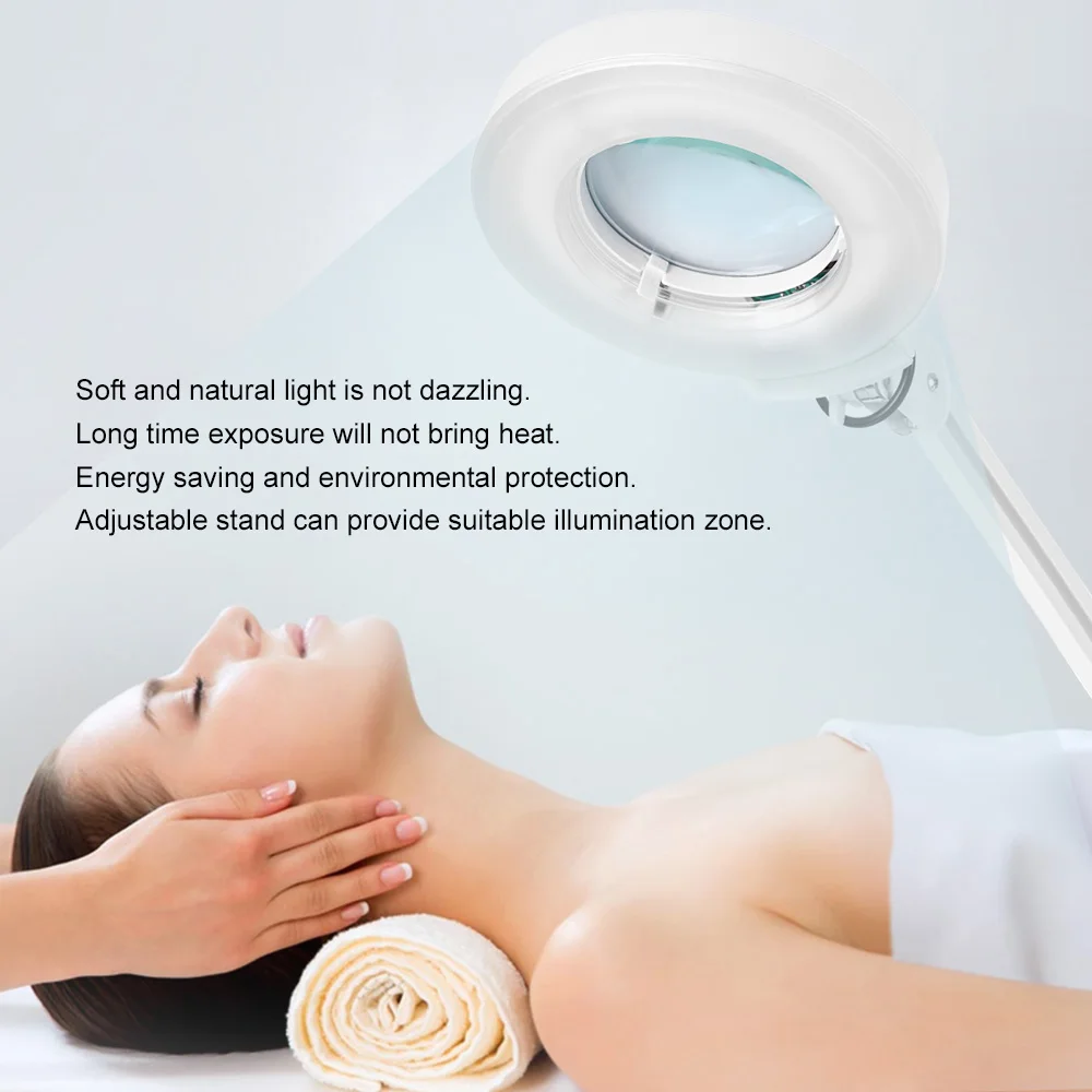 Abody Salon Facial Adjustable 5X Magnifying Lamp Standing Mag Light