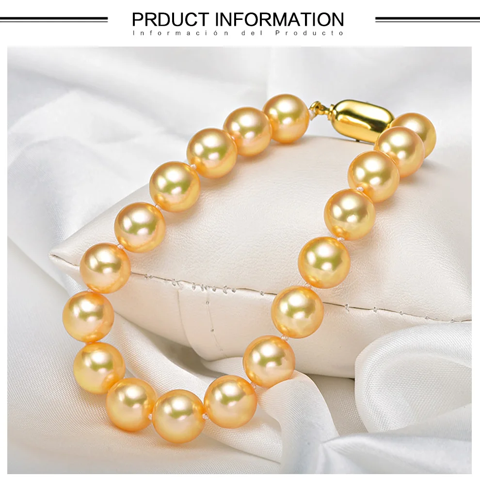 YS 7-9mm Genuine Akoya Pearls Bracelet Seawater Cultured Pearl Bracelet Fine Jewelry