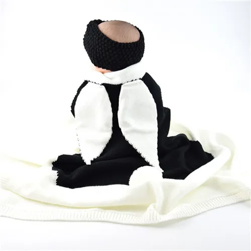 Новое Вязаное детское одеяло с рисунком кроликов, мягкое одеяло для новорожденных мальчиков и девочек, пеленка для сна, одеяло с текстом, Комплект постельного белья - Цвет: white