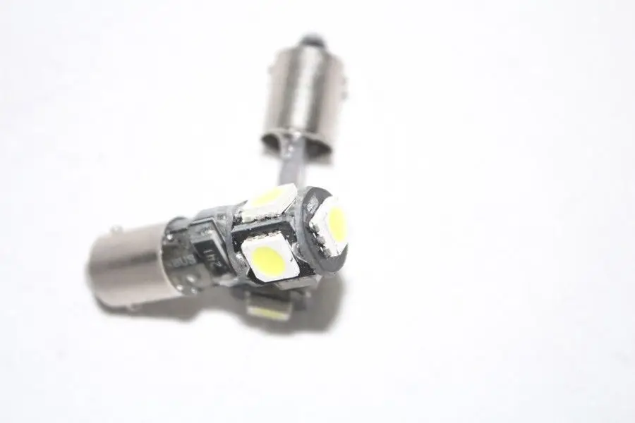 100 шт. BA9S 5smd светодиодный индикатор автомобилей Лампочки Клин лампы BA9S 5 LED 5050 12 В белый тормозных Хвост стоп света DRL Туман сигнальные лампы