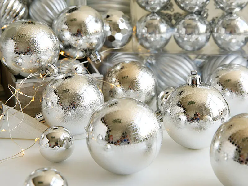 4-10 см серебряная Тыква Форма Рождественская елка мяч костюм год креативный кулон подарок украшения для дома