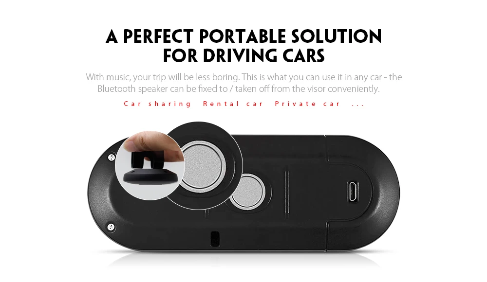 Hands free автомобильный комплект беспроводной Bluetooth громкой связи Солнцезащитный козырек динамик MP3 музыкальный плеер многоточечная Громкая Связь Динамик козырек клип