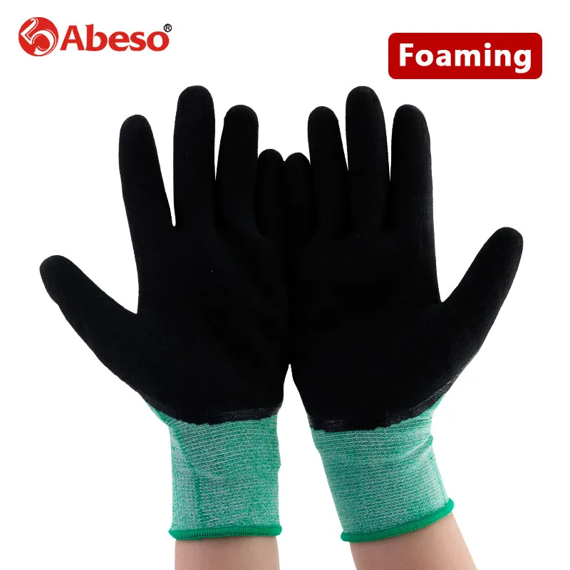

1 Pair Working Safety Glove Foaming Waterproof Oilproof Breathable Wear Resistant Repair Welding Farm Work Hand Protection Glove