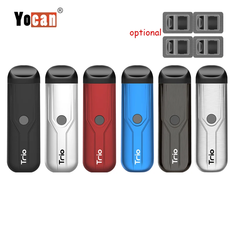 

Original Yocan Trio 3in1 Pod Kit 1.0mL with 500mAh Battery Trio Vape Pen for Oil for Juice Concentrate Vaporizer Kit