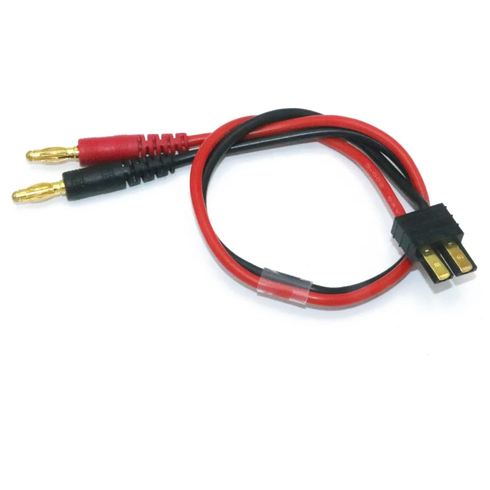 

1pcs 4.0mm Banana Plug to TRX Male Connector Adaptor Cable 35cm Long for Lipo Battery Balance Charging