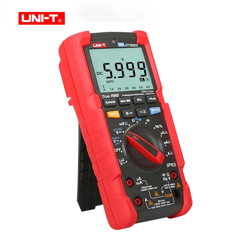 UNI-T UT195E/UT195M/UT195DS 20A 6000 отсчетов промышленный водонепроницаемый мультиметр автоматический диапазон True rms с LoZ ACV коэффициент службы