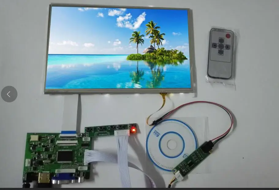 10,1 ips для Raspberry Pi монитор 1280*800 TFT EJ101IA-01G HD ЖК-дисплей сенсорный экран пульт дистанционного управления HDMI 2AV - Цвет: whole set