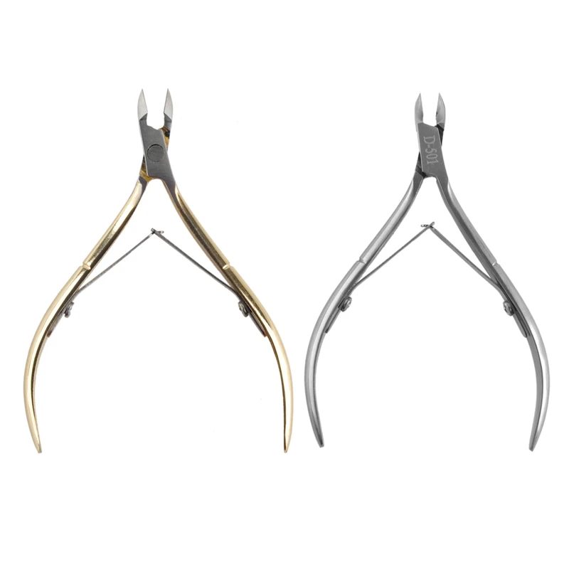 

Gold Stainless Steel Cuticle Scissor Nipper Cutter for Remover Cleaner Dead Skin Nail Art Clipper Trimmer