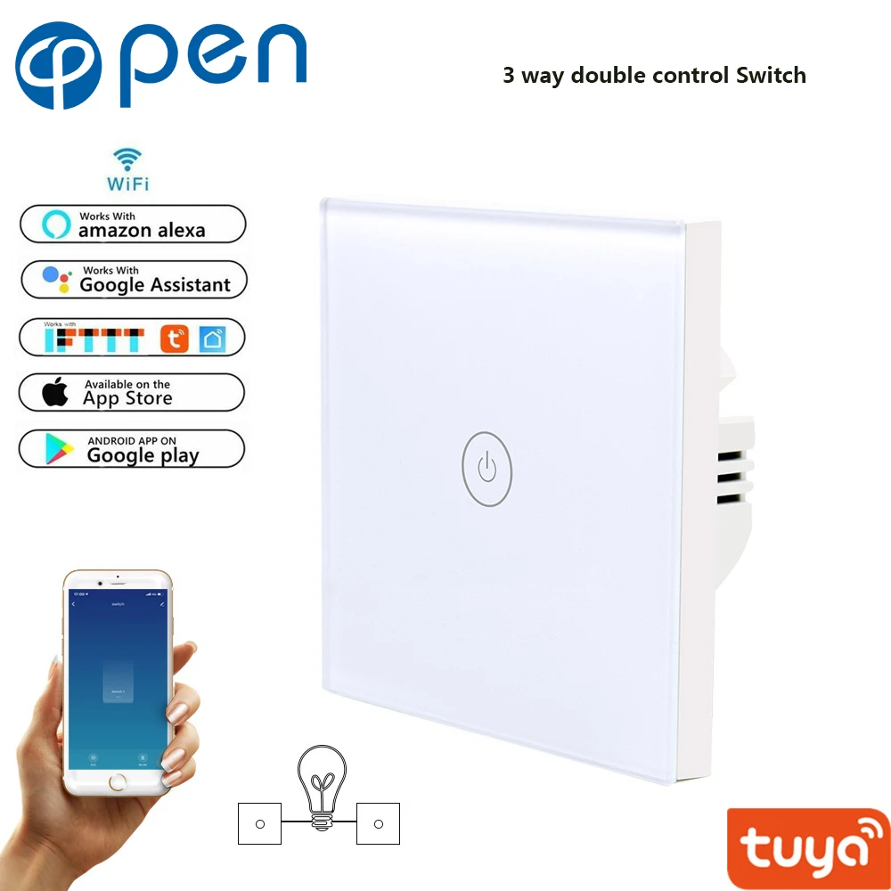 

Smart Life EU WIFI remote dual control touch switch for Smart home Can replace any traditional switch