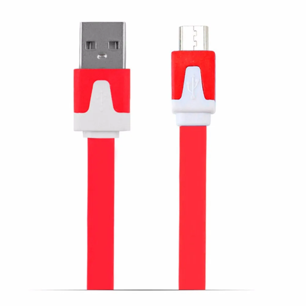 200 шт. 1 м 2 м Micro USB плоский кабель зарядного устройства для Samsung Galaxy S6 S4 S3 для iphone зарядное устройство аксессуары Связки