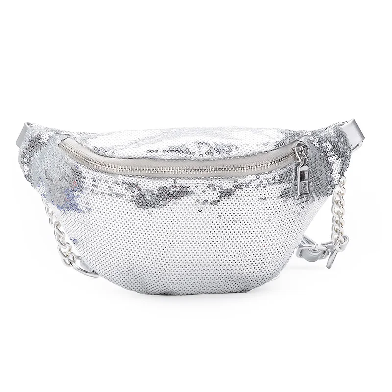 silver Сумка на грудь, шикарная, роскошная, брендовая, модная, с блестками, сумка-мессенджер через плечо, розовый, зеленый, черный, серебряный, Хобо, летняя, высокое качество - Цвет: silver