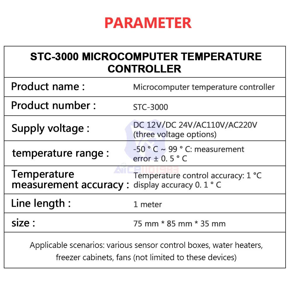 STC-3000 12 В 24 в 110 В 220 В термометр светодиодный трубчатый Цифровой температурный контроллер по Цельсию по Фаренгейту переключатель с датчиком NTC 10 K