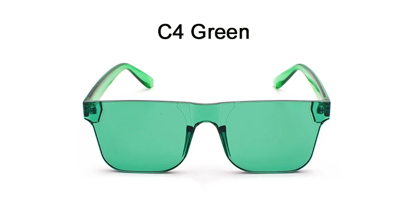 Модные отражающие солнцезащитные очки для женщин, качественные Ретро прямоугольные солнцезащитные очки для женщин, большая оправа, горячая Распродажа, дешево, опт, женские оттенки - Цвет линз: C4 Green