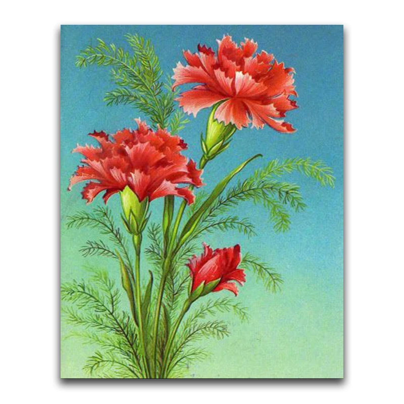 DIY 3D Diamond painting flower Full Round Diamond mosaic chrysanthemum Full Square Diamond embroidery Cross stitch Red