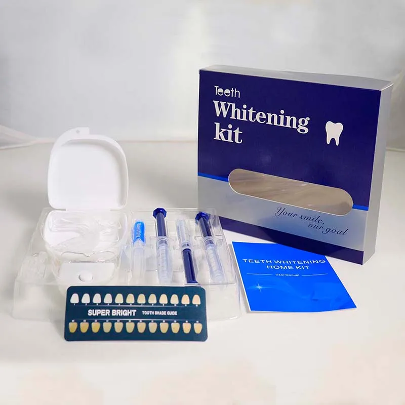 

Free Fast Shipping Smile Home Use Teeth Tooth Whitening Whitener Kit Unit with 3ML Syringes Gel Mini Led Blue Light Mouth Tray