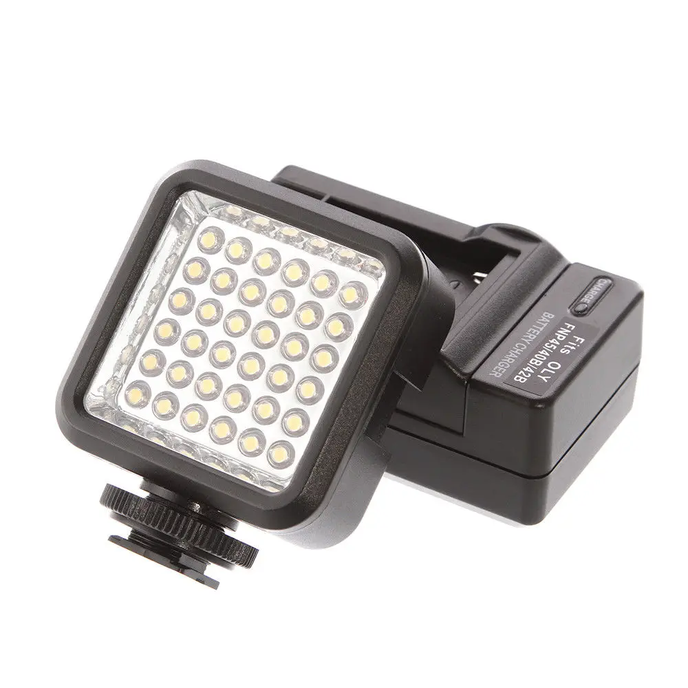 Мини 36-светодиодный светильник для видеосъемки с блокировкой обуви+ зарядное устройство для DSLR камеры видеокамеры DV
