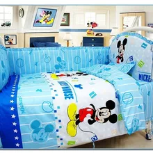 Промо-акция! 6 шт. детская колыбель спальный набор с одеялом, защитный бортик, пододеяльник(3 бампера+ матраца+ подушка+ пододеяльник