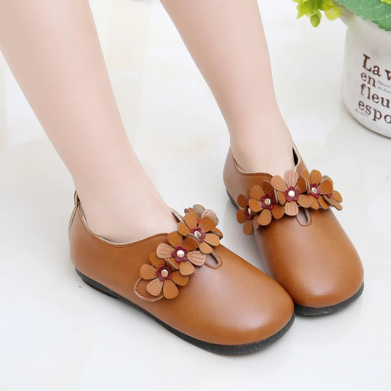 2019 Toddler Girl Shoes Kid Baby Solid Flower Soft Dance Princess Wedding Dance Dress Shoes For Children'S 1 2 3 4 5 6 Year Old
