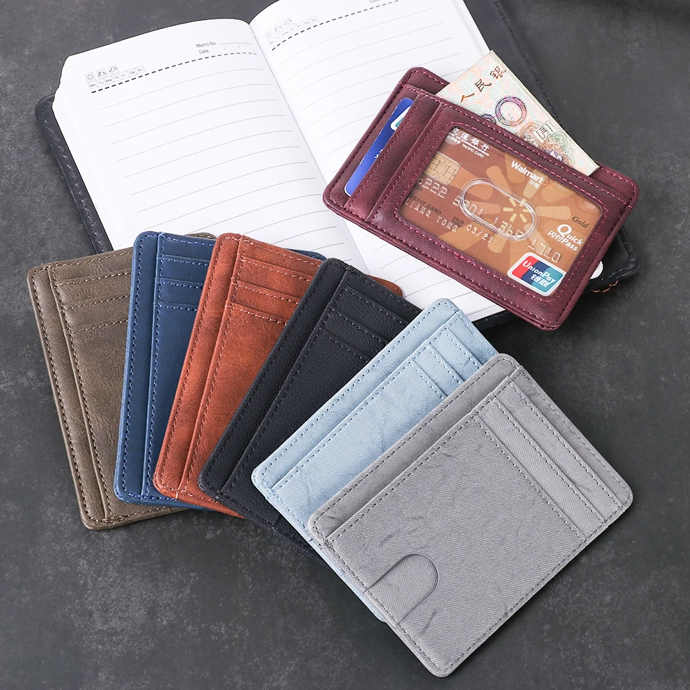 1 шт. тонкий мини RFID Блокировка кожаный бумажник кредитной ID держатель для карт кошелек деньги чехол для мужчин женщин модная сумка 11,5x8x0,5 см