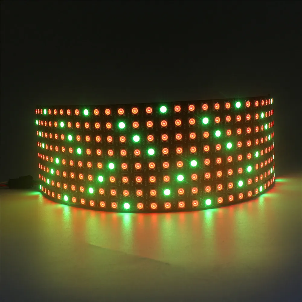 WS2812B RGB Светодиодная панель экрана 8x8/8x32/16x16 пикселей WS2812 IC чип индивидуально