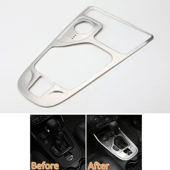 

BBQ@FUKA Fit for Jeep Cherokee 14-2016 Drive Interior Gear Panel Shift Box Cover Frame Steel