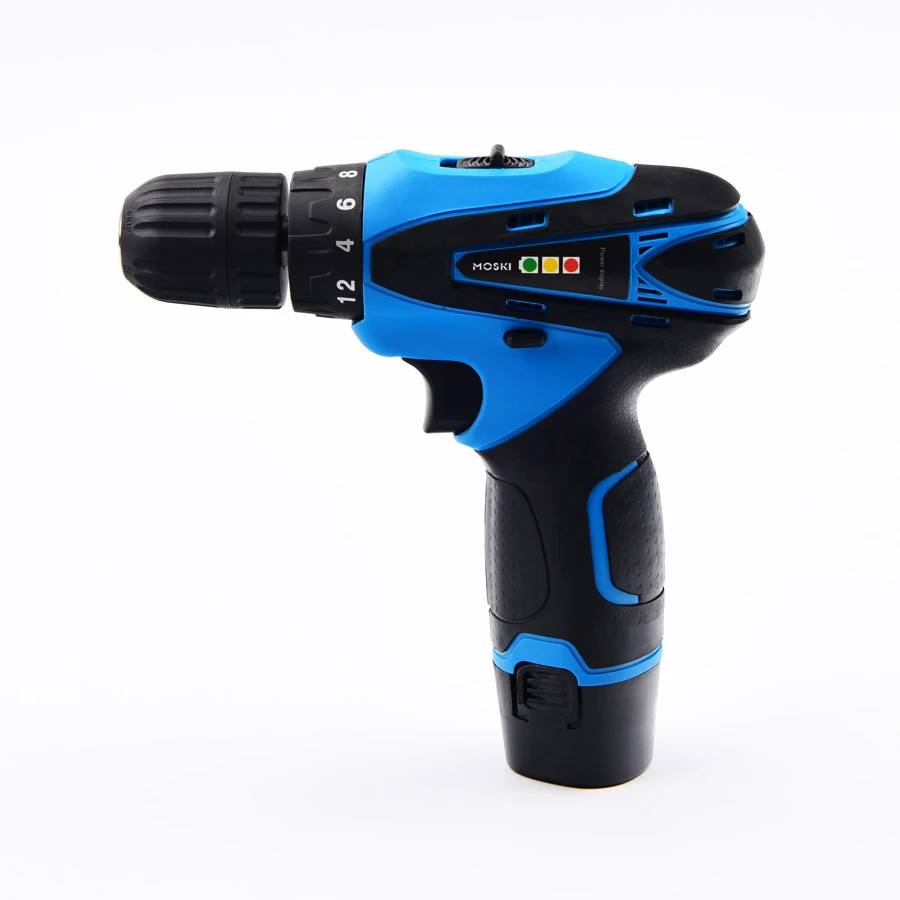 MOSKI ,2017 NEW 12V DC Household DIY Lithium-Ion Battery Cordless Drill/Driver Power Drill Tool Electric Drill Woodwork