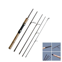 Ультра-светильник из углеродного волокна Портативный 1,8 м, 2,4 м спиннинговое удилище 5 секций приманка удилище 5-20 вес приманки жесткая океанская лодка удочка